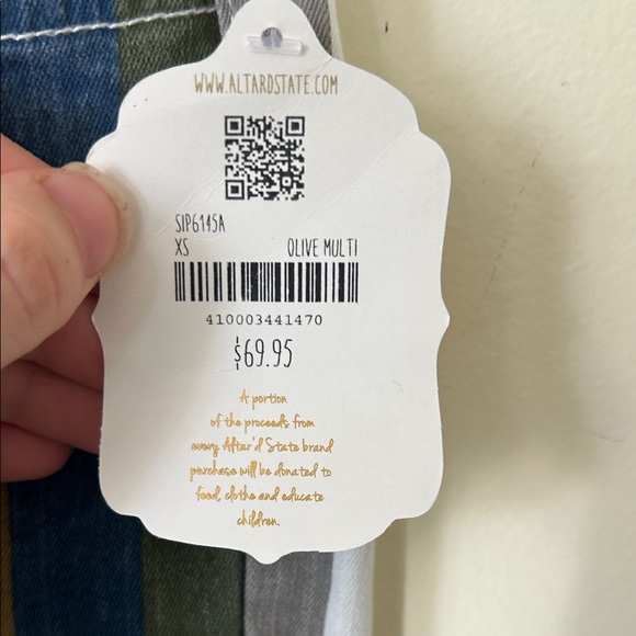 Altar'd State Multicolor Striped Flare Bell Bottom Jeans Size XS - Picture 7 of 15